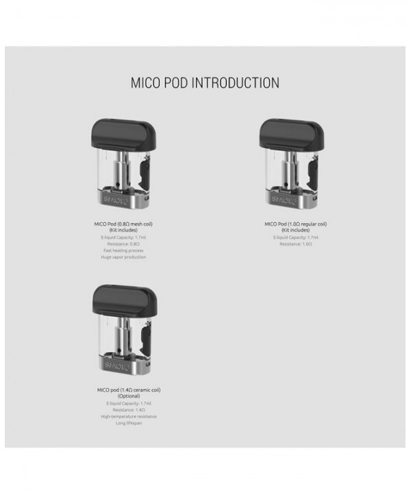 Smok Mico Replacement Pods Cartridges 1.7ML