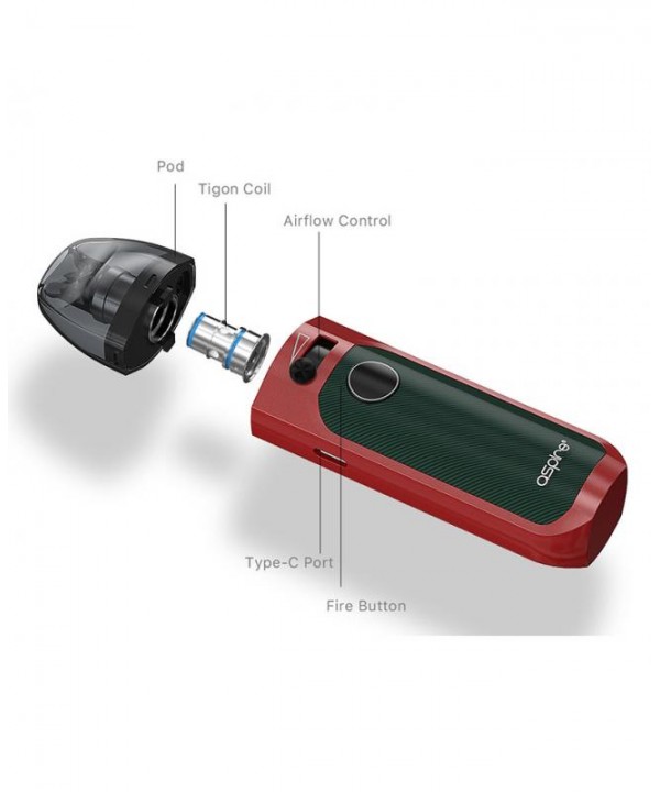 Aspire Tigon AIO Pod System 1300mAh